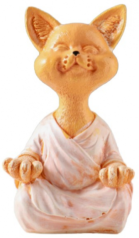 Фигурка гипсовая «Кот рыжий в позе лотоса», 12*7*5 см