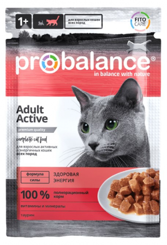 Корм влажный ProBalance Active (для активных кошек) 85 г