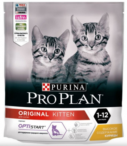 Корм сухой Purina Pro Plan Kitten Original (для котят) 400 г, «Курица»