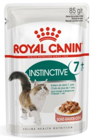 Корм влажный Royal Canin Instinctive (для взрослых кошек), 85 г, для кошек старше 7 лет (в соусе)