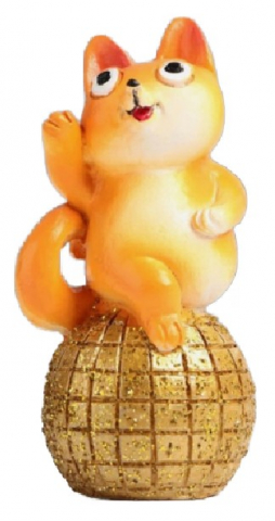 Сувенир полистоун Sima-Land, 7 см, «Кот на диско шаре»