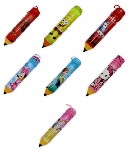 Пенал-тубус однокамерный школьный «Карандаш» 40×220 мм, ассорти