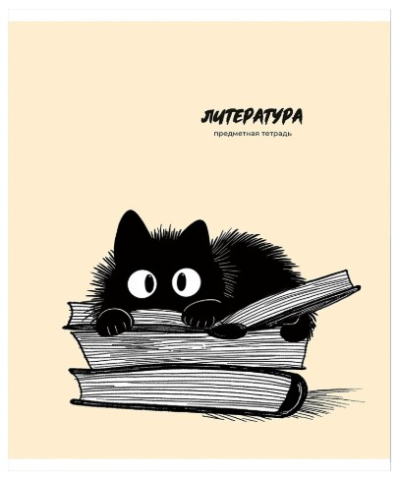 Тетрадь предметная А5, 48 л. на скобе Bad Cat 165×205 мм, линия, «Литература» Тетрадь предметная А5, 48 л. на скобе Bad Cat 165×205 мм, линия, «Литература»