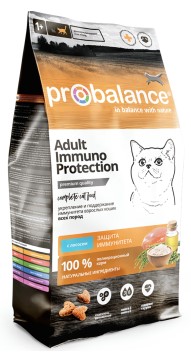 Корм сухой ProBalance Adult Immuno Protection (для взрослых кошек), 1,8 кг, лосось