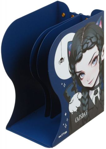 Подставка для книг металлическая Meshu 17,5×13,5×10 см, Catsday, синяя