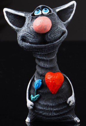 Сувенир полистоун Sima-Land 8×5×5 см, «Кот романтик»