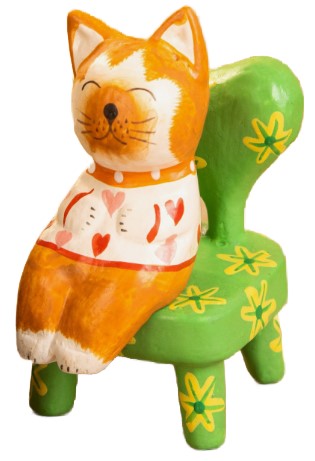 Сувенир деревянный Sima-Land 4×5,5×7,5 см, «Спящий котик на стуле»