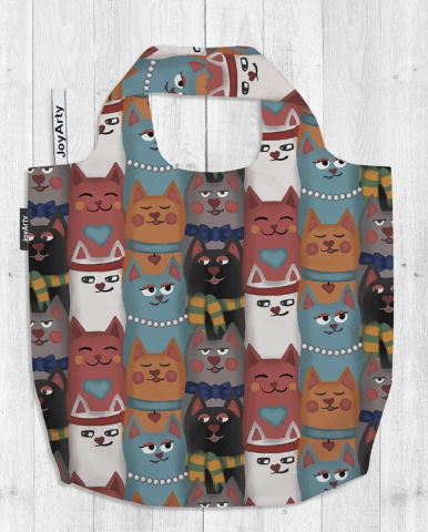 Сумка-авоська с фотопринтом Joy Textile, 46*64*7 см, «Колоритные котики» Сумка-авоська с фотопринтом Joy Textile, 46*64*7 см, «Колоритные котики»