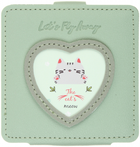 Зеркальце карманное складное Meshu 85×95 мм, Cat's Meow Зеркальце карманное складное Meshu 85×95 мм, Cat's Meow