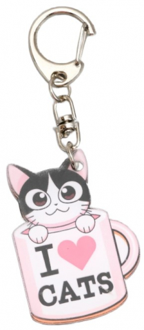 Брелок акриловый Sima-Land 4,5×3,2 см, «Котик в кружке»