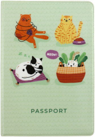 Обложка для паспорта Meshu, 92*134 мм, Meow