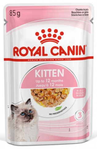 Корм влажный Royal Canin Kitten (для котят), 85 г (в желе; в период 3 фазы роста — до 12 мес.)