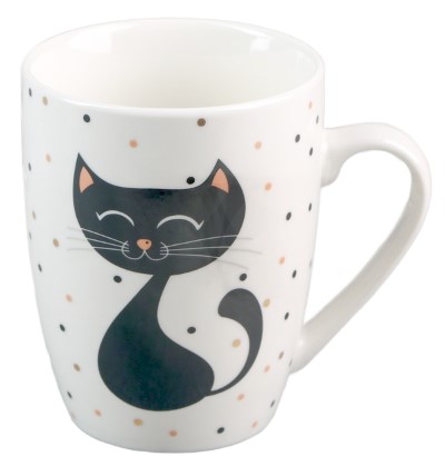 Кружка керамическая, 350 мл, 12,5*8,8*10,5 см, «Котик» Кружка керамическая, 350 мл, 12,5*8,8*10,5 см, «Котик»