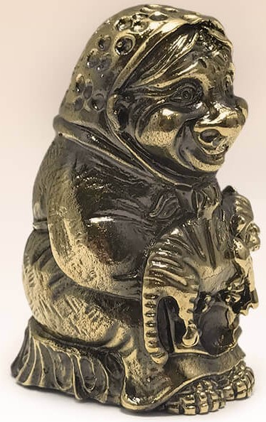 Колокольчик коллекционный BronzaMania, «Бабушка с кошкой»