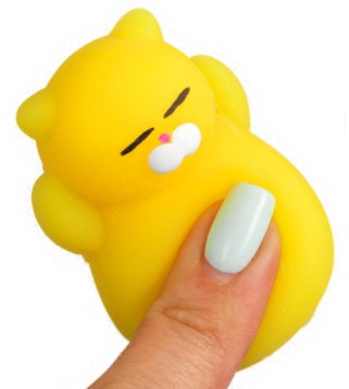 Мялка-антистресс «Кошечка», 4*5 см, жёлтая Мялка-антистресс «Кошечка», 4*5 см, жёлтая
