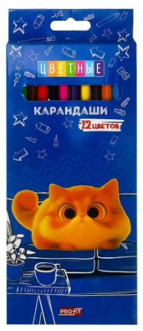 Карандаши цветные «Котенок Мяу» 12 цветов