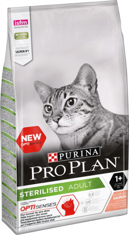 Корм сухой Purina Pro Plan Sterilised (для взрослых кошек кастрированных и стерилизованных с чувствительным пищеварением), 400 г, «Лосось»