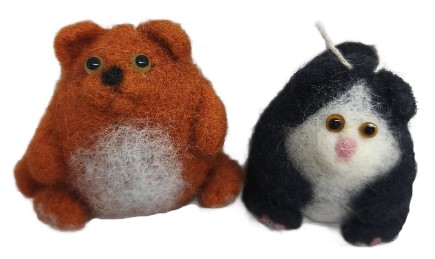 Сувенир из шерсти «Котошарик с лапками» (Ковтун И.В.), 5,5*4,5*5 см, ассорти