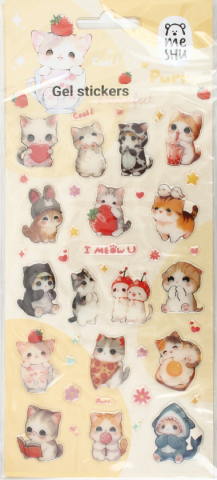 Наклейки гелевые Meshu 10×23 см, 41 шт., Perrrfect