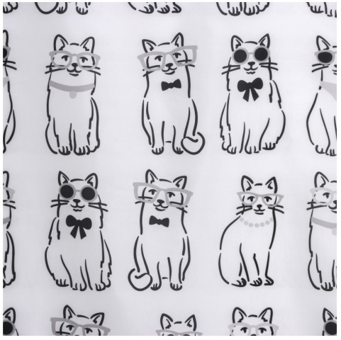 Штора для ванной Sima-Land 180×180 см, Cats
