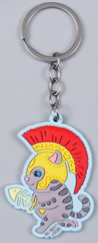 Брелок резиновый Sima-Land, 6*4,4 см, «Котик-воин»