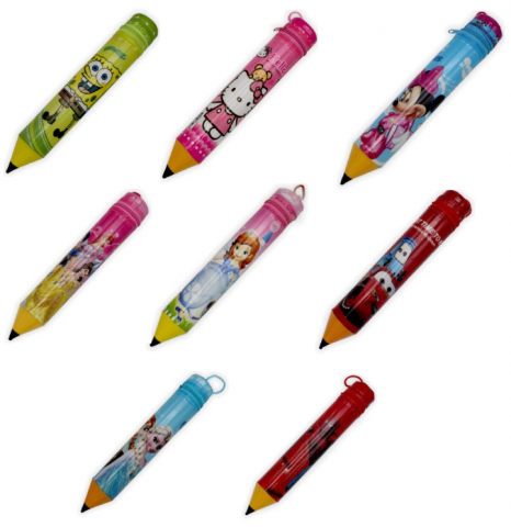 Пенал-тубус однокамерный школьный «Карандаш» 40×250 мм, ассорти