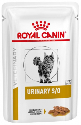 Корм влажный Royal Canin Urinary S/O (для взрослых кошек, профилактика мочекаменной болезни), 85 г (в соусе)