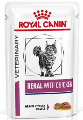 Корм влажный Royal Canin Renal (при хронической почечной недостаточности) 85 г, с курицей