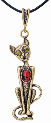 Подвеска «СувенирАрт», «Кошка-2 с янтарем» (коньячный) Подвеска «СувенирАрт», «Кошка-2 с янтарем» (коньячный)