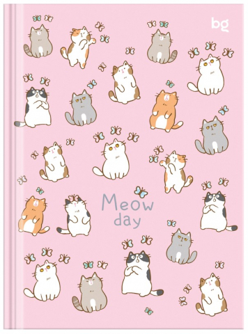 Книжка записная «Бизнес-блокнот» BG А6 (80 л.), 110*150 мм, 80 л., клетка, Meow Day Книжка записная «Бизнес-блокнот» BG А6 (80 л.), 110*150 мм, 80 л., клетка, Meow Day