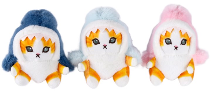 Игрушка мягкая на брелоке Sima-Land 11 см, «Кот-акула», ассорти