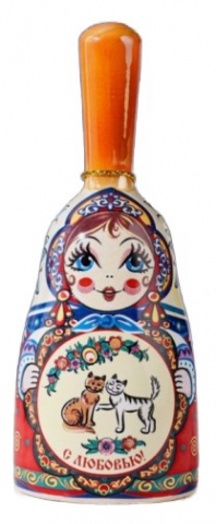 Сувенирный колокольчик Sima-Land, высота 10 см, «Матрешка. Кошки», ассорти