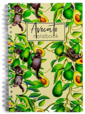 Ежедневник недатированный на гребне Avocato Notebook, А5, 60 л., точки