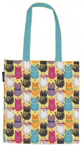 Сумка-шоппер Joy Textile (ткань под лен), 35*37*7 см, «Стильные котики»