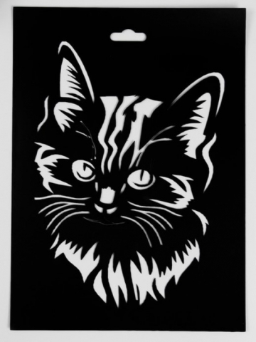 Трафарет пластиковый Sima-Land 14,5×20 см, «Кот»