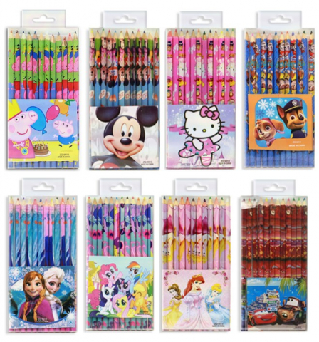 Карандаши цветные в пластиковой упаковке, 12 цветов, ассорти Карандаши цветные в пластиковой упаковке, 12 цветов, ассорти