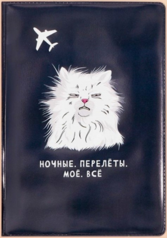 Обложка для паспорта Sima-Land, 90*135 мм, «Ночные. Перелёты. Моё. Всё»