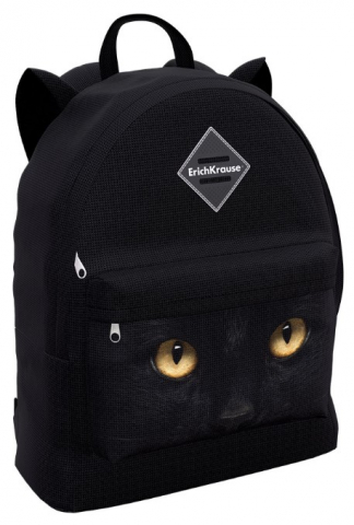 Рюкзак ErichKrause EasyLine Animals, 39*29*13 см, 17 л, Black Cat