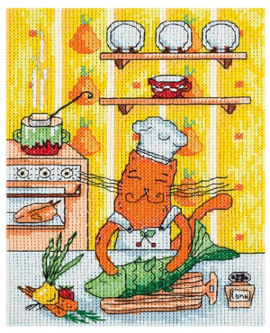 Набор для вышивания Klart, «Кот-кулинар», 8-219