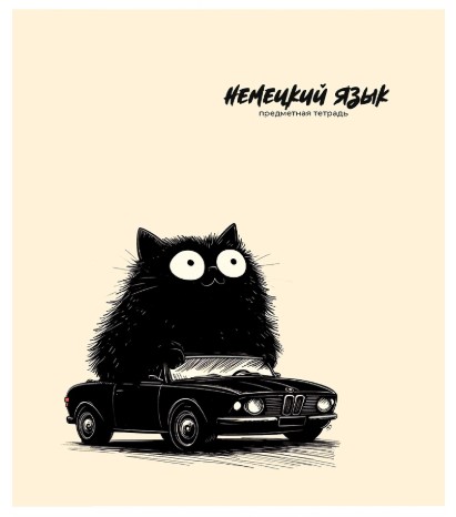 Тетрадь предметная А5, 48 л. на скобе Bad Cat 165×205 мм, клетка, «Немецкий язык» Тетрадь предметная А5, 48 л. на скобе Bad Cat 165×205 мм, клетка, «Немецкий язык»