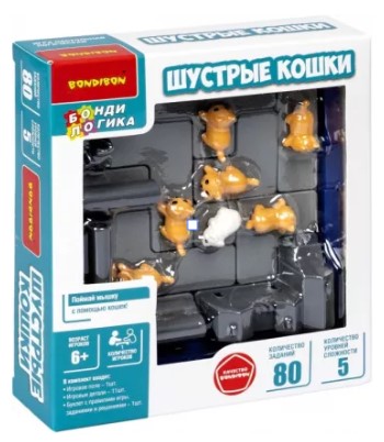 Игра логическая «Шустрые кошки», 6+