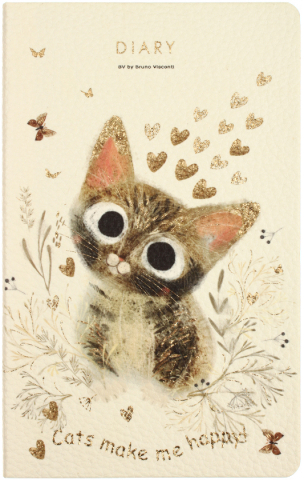 Ежедневник недатированный Bruno Visconti , 125*200 мм, 128 л., «Милый котик»