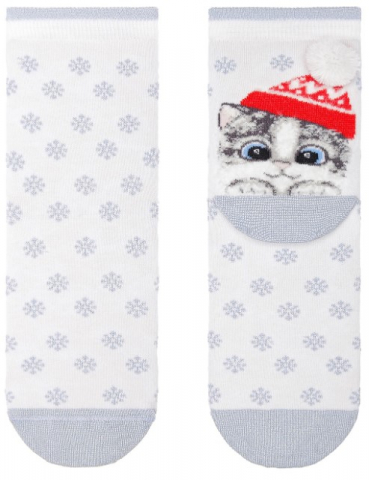 Носки детские Conte Kids New Year размер 16-18, белые