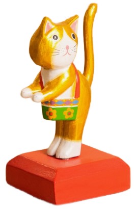 Сувенир деревянный Sima-Land 5×5×11 см, «Кошка с сумочкой»