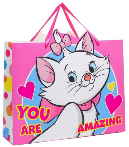 Пакет подарочный из ламинированной бумаги «Коты аристократы», 40*31*11,5 см, You Are Amazing