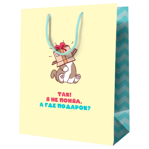 Пакет подарочный Meshu 26×32×12 см, «А где подарок?» Пакет подарочный Meshu 26×32×12 см, «А где подарок?»