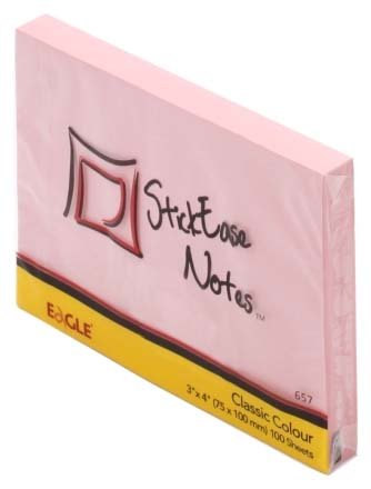Бумага для заметок с липким краем Eagle, 75*100 мм, 1 блок*100 л., розовая Бумага для заметок с липким краем Eagle, 75*100 мм, 1 блок*100 л., розовая