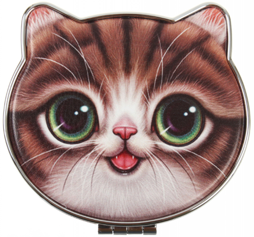 Зеркальце карманное складное Meshu 75×60 мм, Ginger