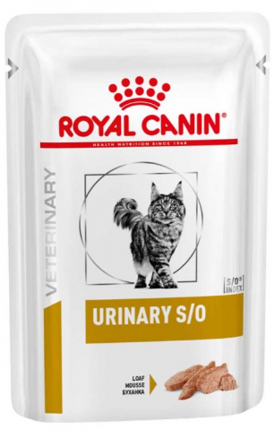 Корм влажный Royal Canin Urinary S/O (для взрослых кошек, профилактика мочекаменной болезни), 85 г, Chicken Loaf (паштет) 