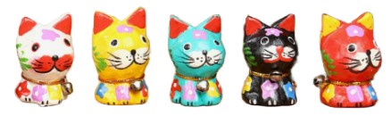 Фигурка сувенирная деревянная «Котята», 4 см, ассорти